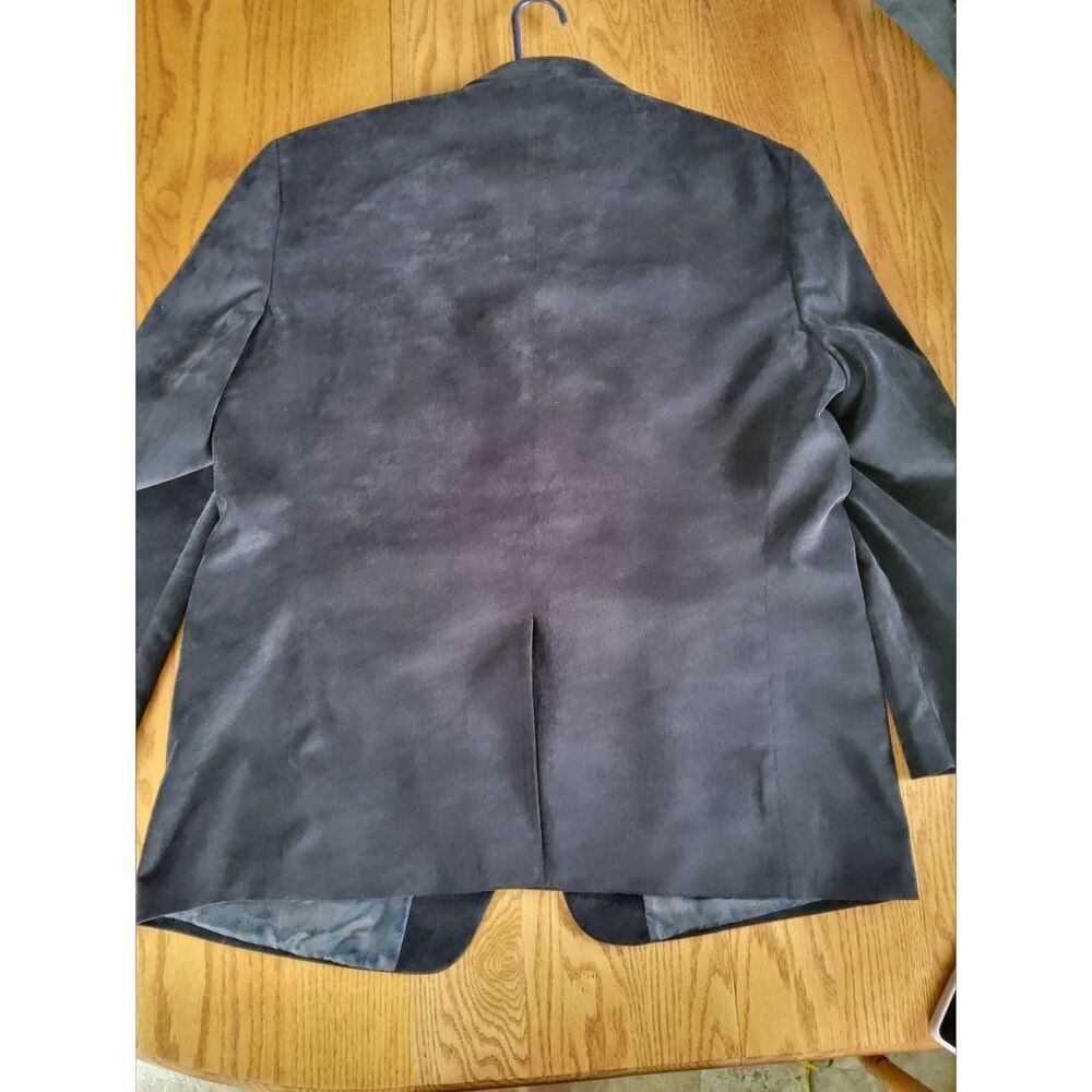 Chaps Men's navy blue corduroy Blazer in with deep blue paisley lining - Picture 10 of 11